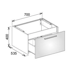 Тумба с раковиной Keuco Royal 60 32141 32141450000/32140310701, 70 см - Gidratop.ru изображение