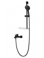 Смеситель для ванны с душевым гарнитуром WONZON & WOGHAND ALFA, Черный матовый (WW-AE3201-MB) - Gidratop.ru изображение