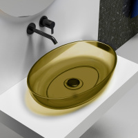 Раковина накладная прозрачная ABBER Kristall AT2801Vesuvian оливковая - Gidratop.ru изображение