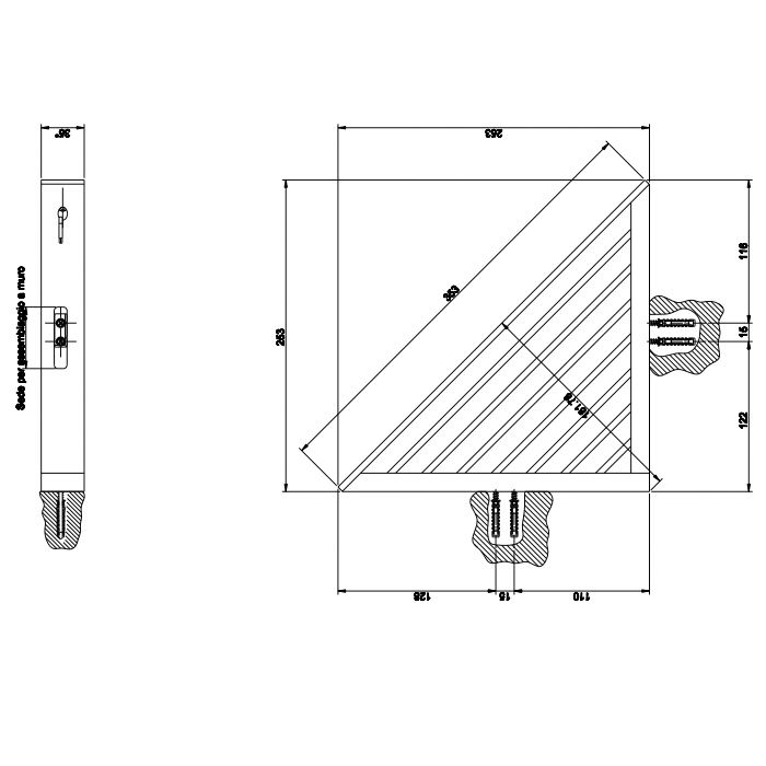 GESSI  INVERSO ACCESSORIES Настенная полка для ванны или душа, цвет: Warm Bronze Br PVD - Gidratop.ru изображение