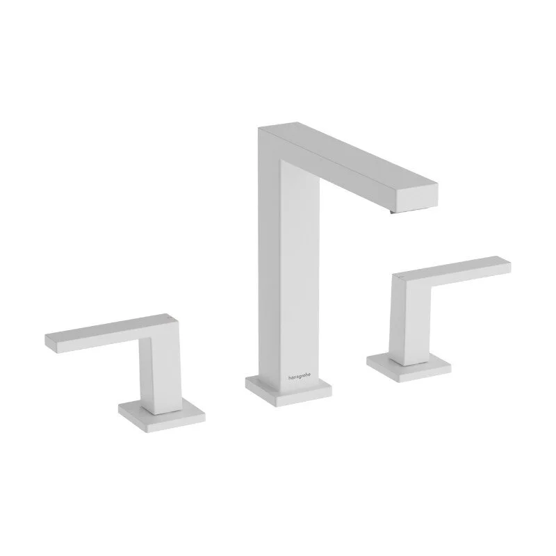 Смеситель для раковины Hansgrohe Tecturis E 73030700, с донным клапаном, цвет белый матовый - Gidratop.ru изображение