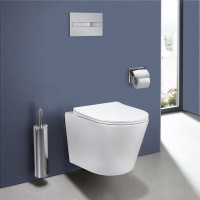 Унитаз подвесной Piatti VT1-11S, цвет белый, ультратонкое soft-close сиденье - Gidratop.ru изображение