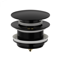 Донный клапан для ванны 1 1/2 WONZON & WOGHAND, Черный матовый (WW-SS105-MB) - Gidratop.ru изображение