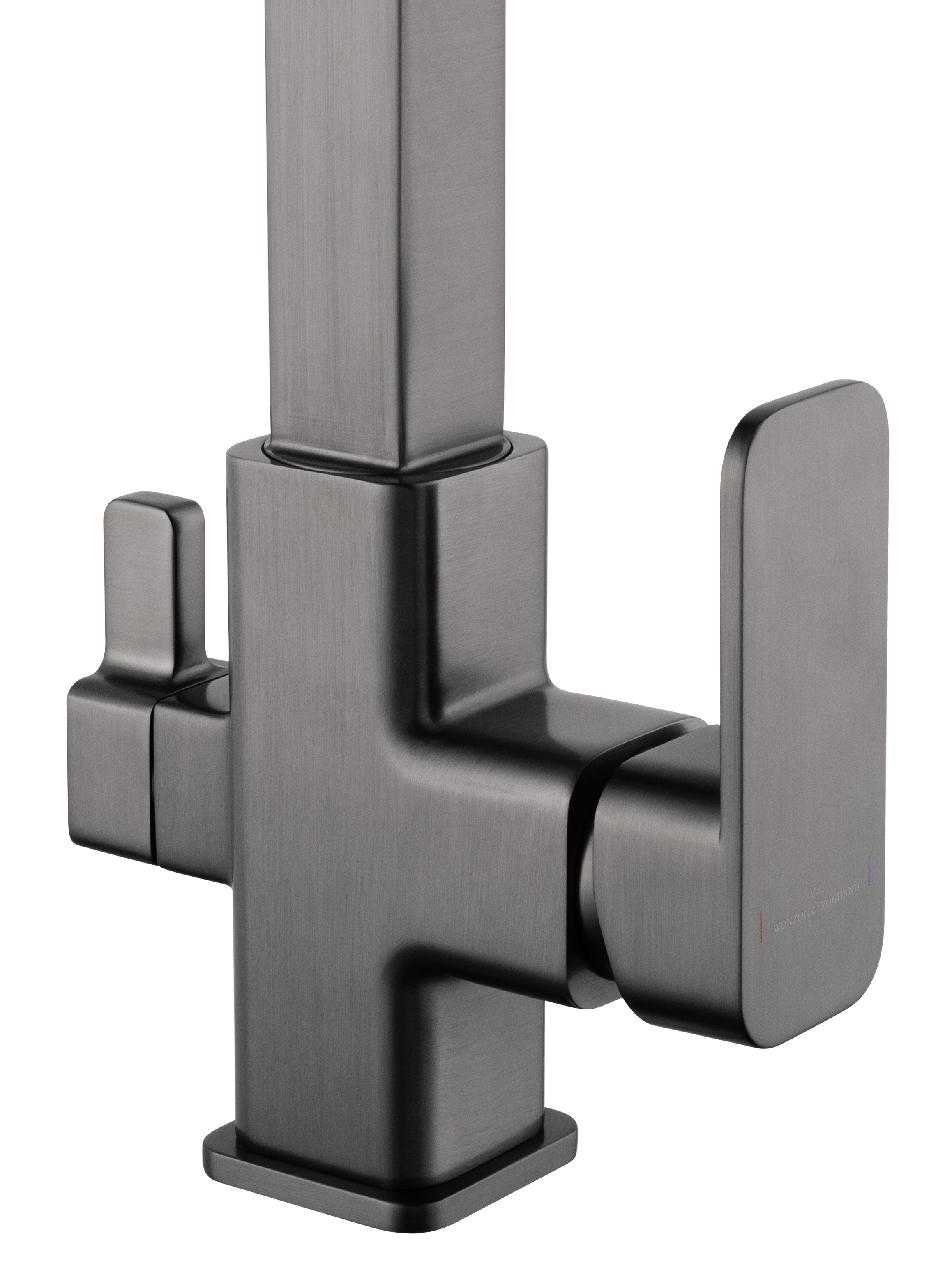 Смеситель для кухни с гибким изливом и подключением фильтра WONZON & WOGHAND, Темный графит (WW-88458012-BGM ) - Gidratop.ru изображение