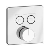 GESSI HI-FI COMFORT смеситель настенный встраиваемый, термостатический, с 2 запорными кнопками, цвет хром - Gidratop.ru изображение