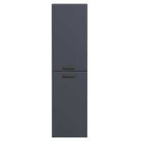 ECO Шкаф подвесной с двумя распашными дверцами с доводчиками, с двумя полками, универсальный, Grafito, 400x300x1500, ECO-1500-2A-SC-GR-P - Gidratop.ru изображение