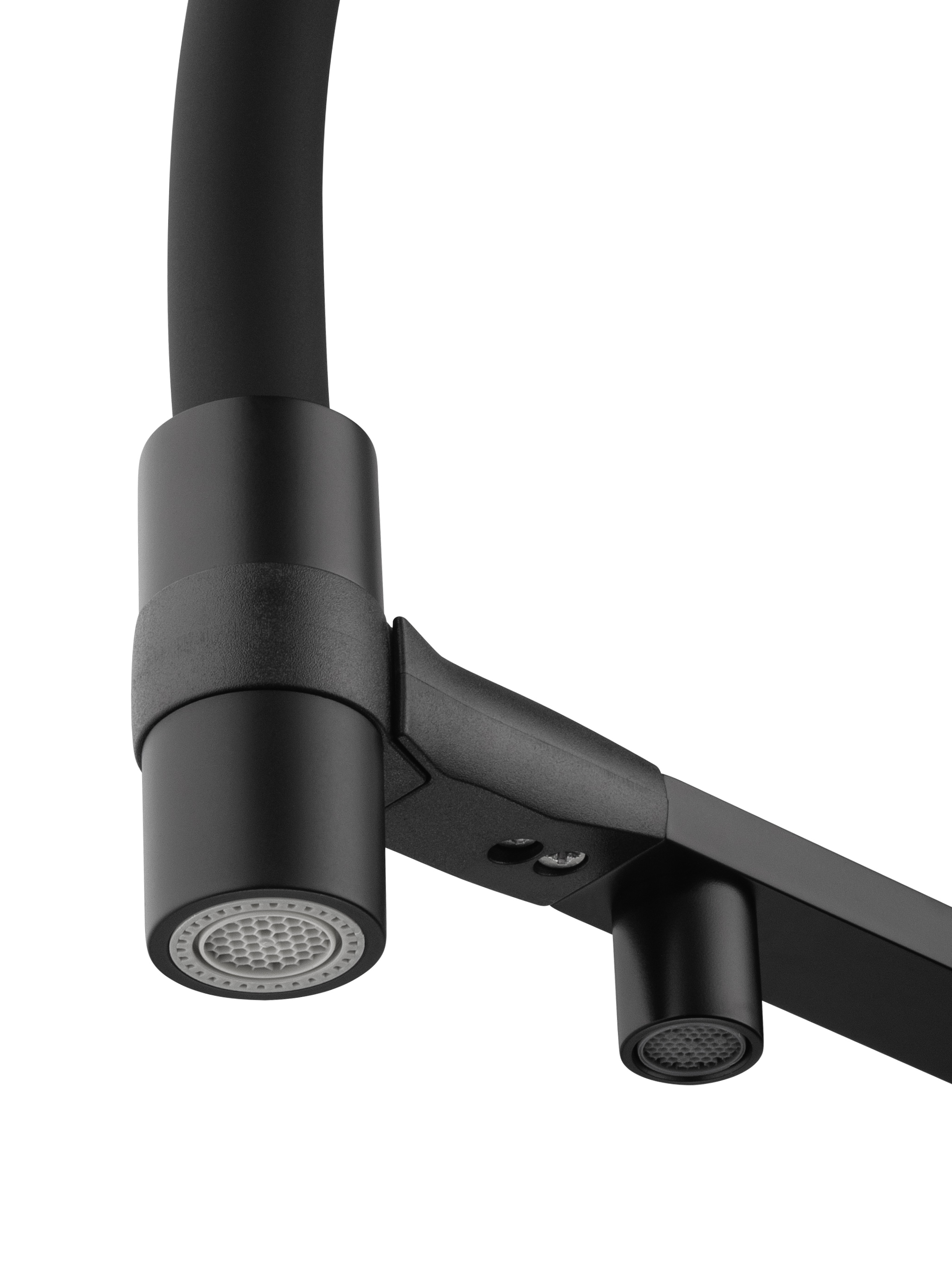 Смеситель для кухни с гибким изливом и подключением фильтра WONZON & WOGHAND, Черный матовый (WW-88458012-MB) - Gidratop.ru изображение