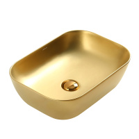 Раковина накладная ABBER Rechteck AC2200MMG золото матовое - Gidratop.ru изображение