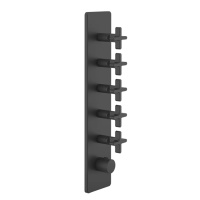 GESSI INCISO встраиваемый термостатический смеситель на 5 источников, резьба 3/4 (внешние части), цвет: nero XL