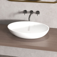 Раковина накладная ABBER Stein AS2635 белая матовая - Gidratop.ru изображение