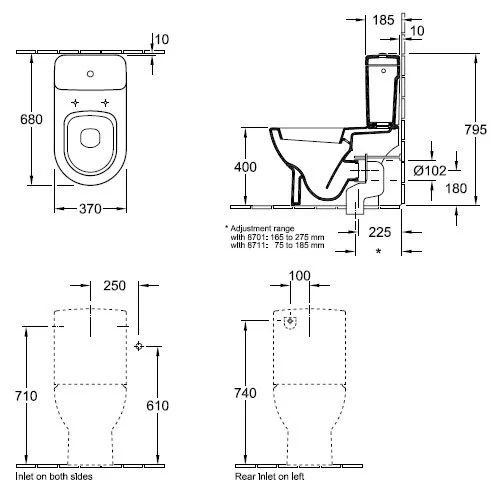 Напольный унитаз Villeroy&Boch Subway 6610 10R1 - Gidratop.ru изображение