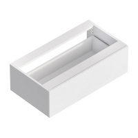 CADRO База под металлический каркас подвесная с одним выкатным ящиком c механизмами PUSH (BLUM) и функцией плавного закрывания, без верхней крышки, Bianco Ghiaccio, 800x460x250, CADRO-80-1C-SO-BG-BLUM - Gidratop.ru изображение