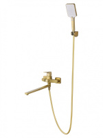 Смеситель для ванны WONZON & WOGHAND FLEX, Брашированное золото (WW-639906-BG) - Gidratop.ru изображение