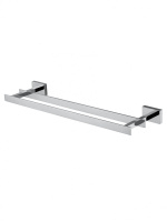 Полотенцедержатель двойной WONZON & WOGHAND FLAT, Хром (WW-9711-45CM) - Gidratop.ru изображение