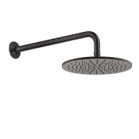 GESSI INCISO верхний душ настенная, шарнирная на 1/2,  Oslash;300мм, цвет: brushed black metal pvd - Gidratop.ru изображение