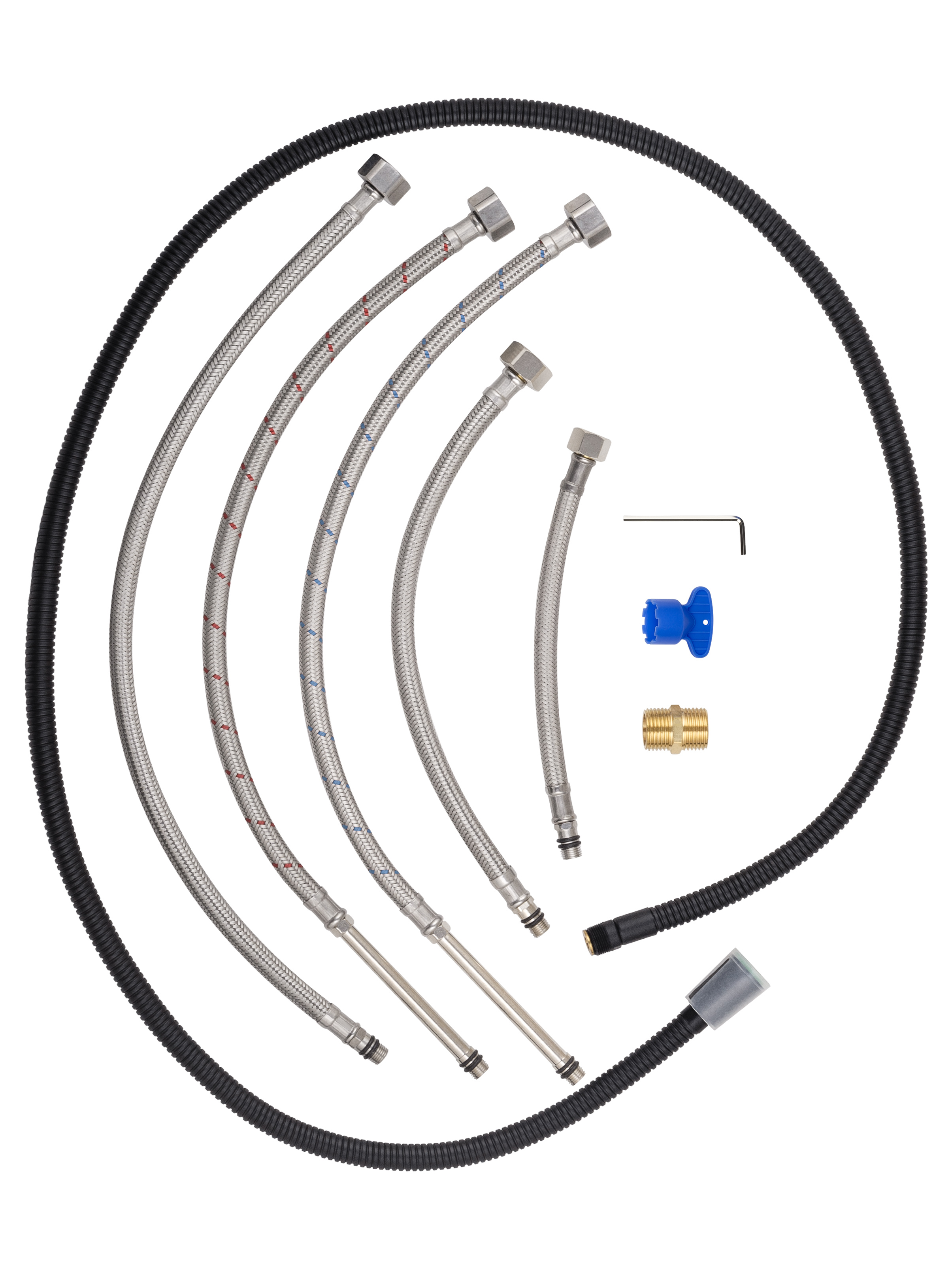 Смеситель на борт ванны WONZON & WOGHAND STEAM, Черный матовый (WW-88659008-MB) - Gidratop.ru изображение