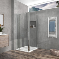 Душевой уголок Intra VSR-1I809080CL, 800/900*800, хром, стекло прозрачное - Gidratop.ru изображение