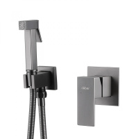 Смеситель ABBER Daheim AF8225NG с гигиеническим душем, никель - Gidratop.ru изображение