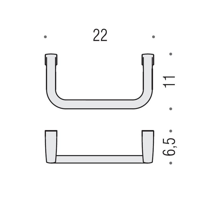Colombo Lulu Полотенцедержатель 22х11 см, цвет: хром - Gidratop.ru изображение
