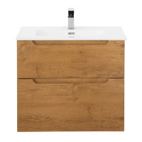 ETNA-H60 База под раковину подвесная с двумя выкатными ящиками, с доводчиками, Rovere Nature, 800x455x600, ETNA-H60-800-2C-SO-RN-P - Gidratop.ru изображение