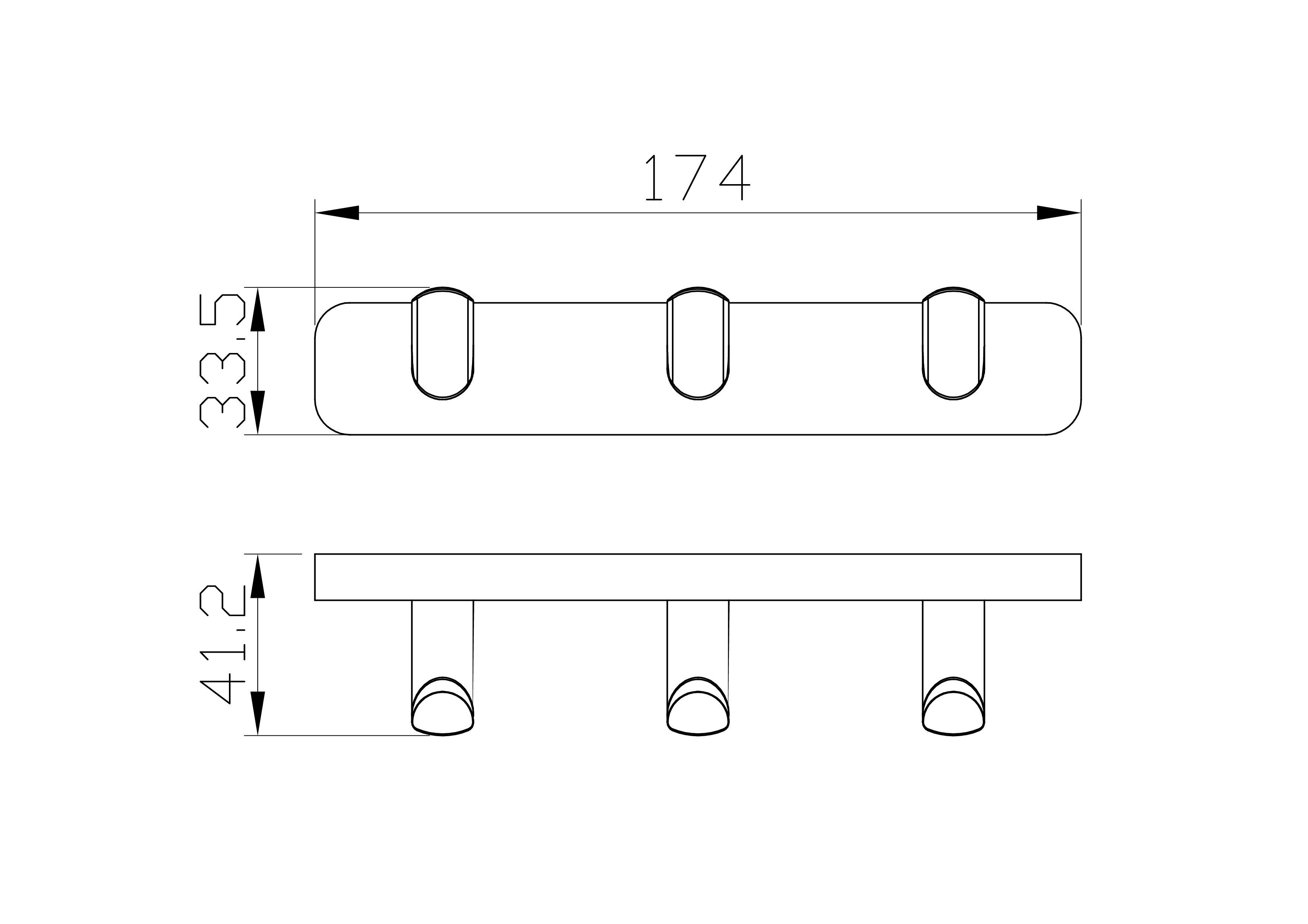 Вешалка с 3 крючками для ванной WONZON & WOGHAND GRAFFITY, Брашированное золото (WW-9335-BG) - Gidratop.ru изображение