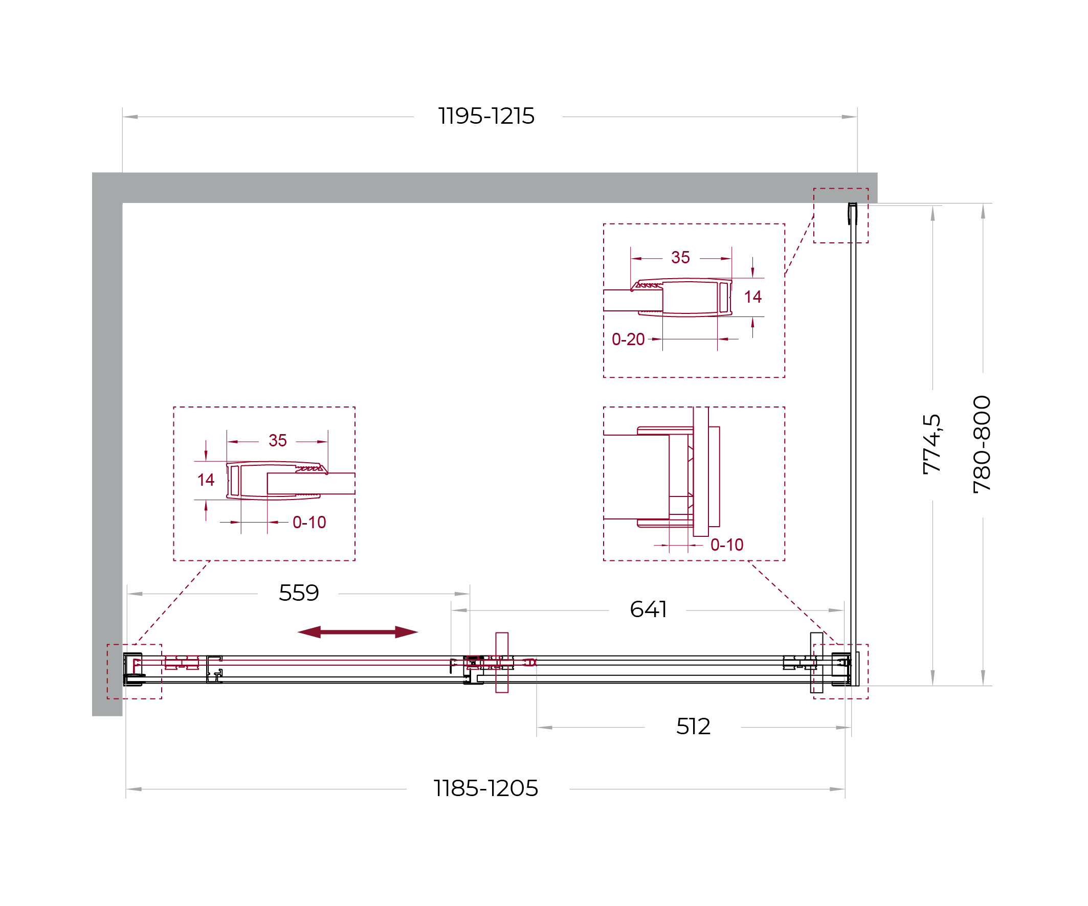 Душевой уголок BelBagno SOFT_CLOSE-1-AH-1-120/80-C-Cr - Gidratop.ru изображение
