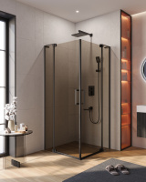 Душевой уголок CEZARES SLIDER-AH-2-90/100-100/110-BR-NERO - Gidratop.ru изображение