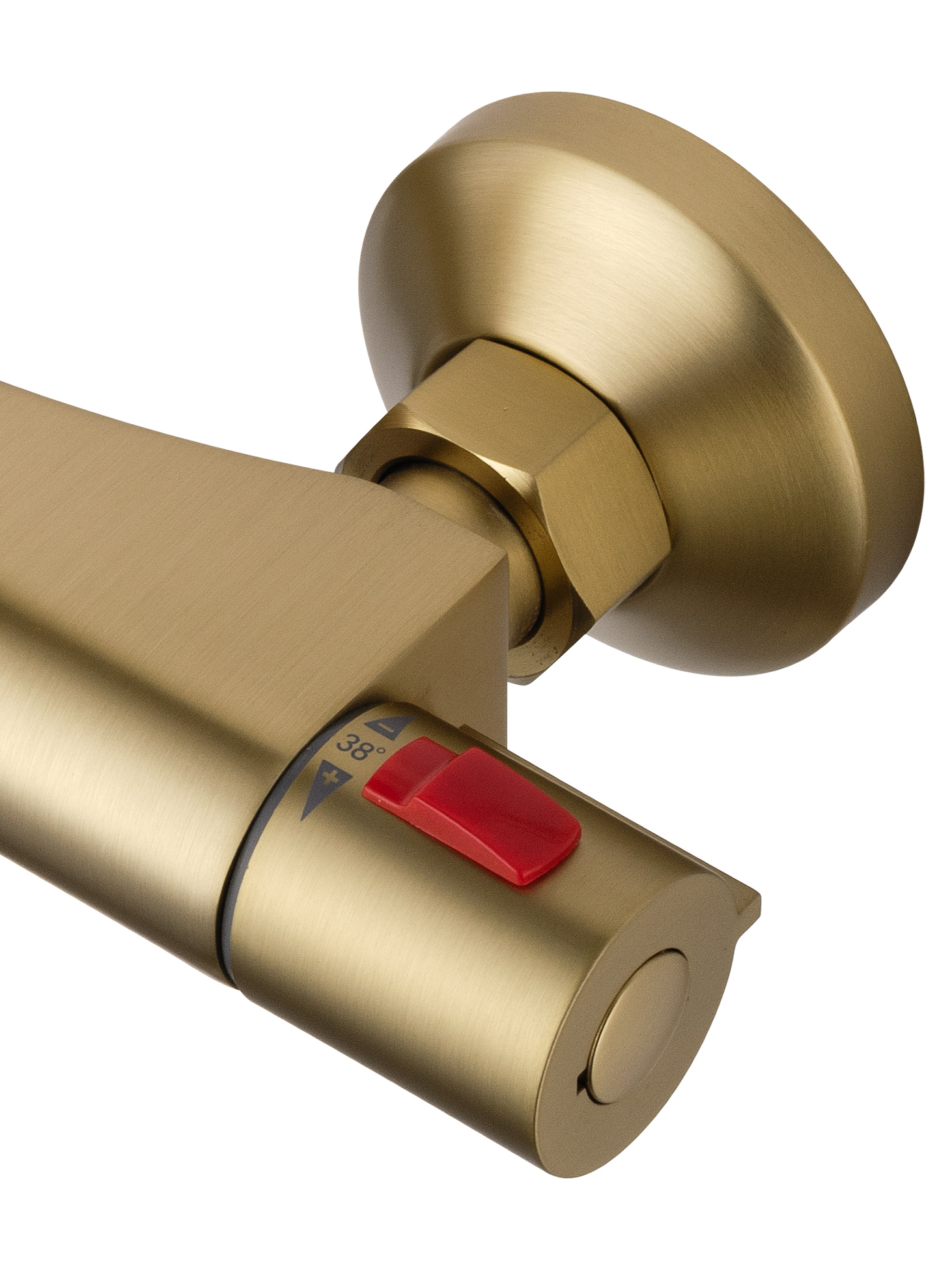 Смеситель для душа с термостатом WONZON & WOGHAND INN 5, Брашированное золото (WW-B1005-A-BG) - Gidratop.ru изображение