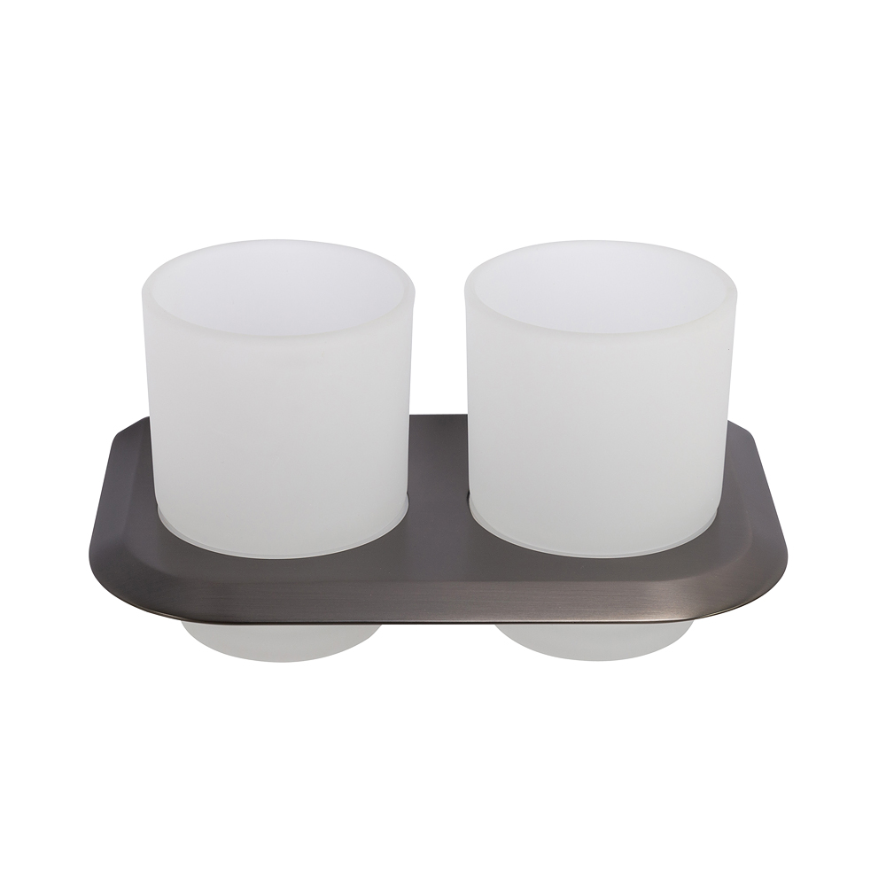 LINER-TUMDS-GM Стакан подвесной двойной, стекло, исполнение оружейная сталь - Gidratop.ru изображение