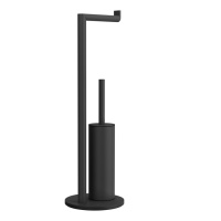 Gessi Emporio accessories стойка с держателем для туалетной бумаги и ершиком, цвет: Black XL - Gidratop.ru изображение