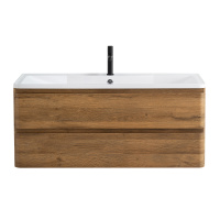 ALBANO База под раковину подвесная с двумя выкатными ящиками, Rovere Rustico, 1200x450x500, ALBANO-1200-2C-SO-RR - Gidratop.ru изображение