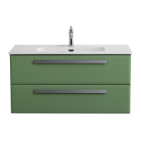 ECO-CER-N База под раковину подвесная с двумя выкатными ящиками, фисташковый софт, 1000x457x500, ECO-CER-N-1000-2C-SO-PS-P - Gidratop.ru изображение