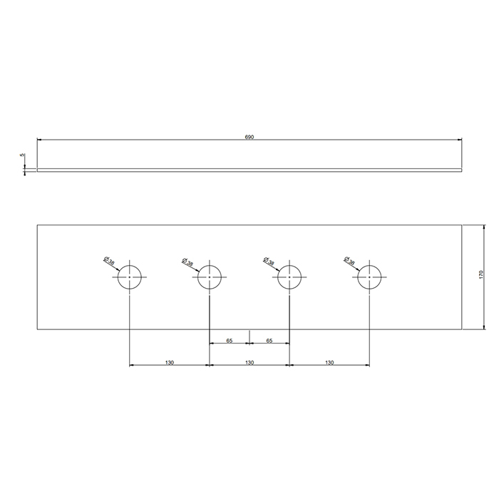 Gessi Rettangolo пластина на 4 отверстия для монтажного бокса, цвет Finox Brushed Nickel - Gidratop.ru изображение