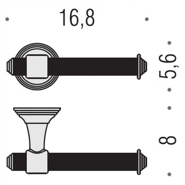 Colombo Hermitag Открытый держатель для бумаги, цвет: PVD золото - Gidratop.ru изображение