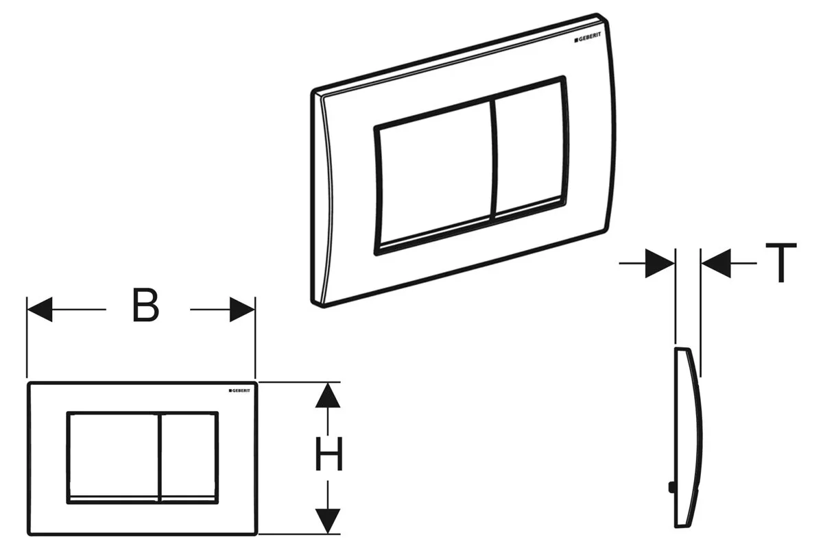 Клавиша смыва Geberit Delta 115.137.46.1 30, матовый хром - Gidratop.ru изображение