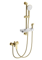 Смеситель для душа с гарнитуром WONZON & WOGHAND, Брашированное золото (WW-A31003-BG) - Gidratop.ru изображение
