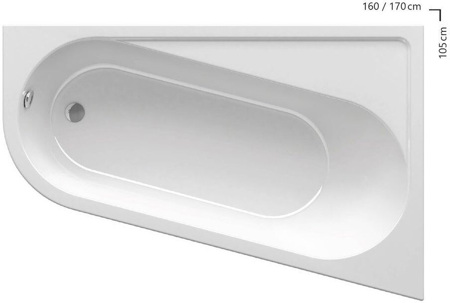 Акриловая ванна Ravak Chrome 160x105 R CA61000000 (правая)