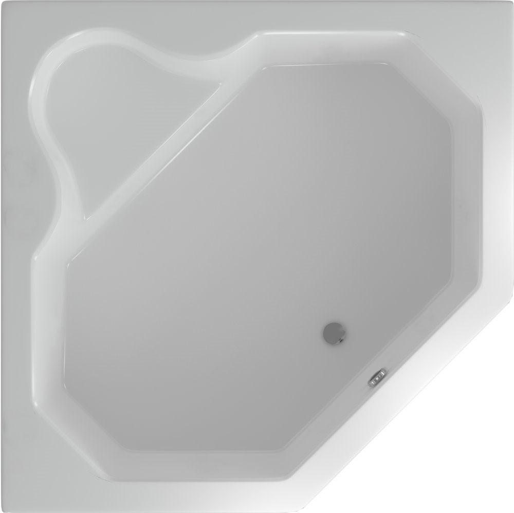 Акриловая ванна Aquatek Лира 148х148 LIR150-0000011 без гидромассажа, без фронтального экрана (вклеенный каркас)