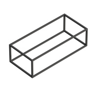 CADRO металлический одноярусный сварной каркас под раковину, подвесной, 1000х460х300, CADRO-100/46/30-1C-SO-MET-ST - Gidratop.ru изображение