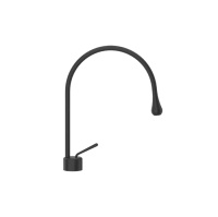Gessi Goccia смеситель для раковины на 1 отверстие, излив 244мм R=125, цвет: черный - Gidratop.ru изображение