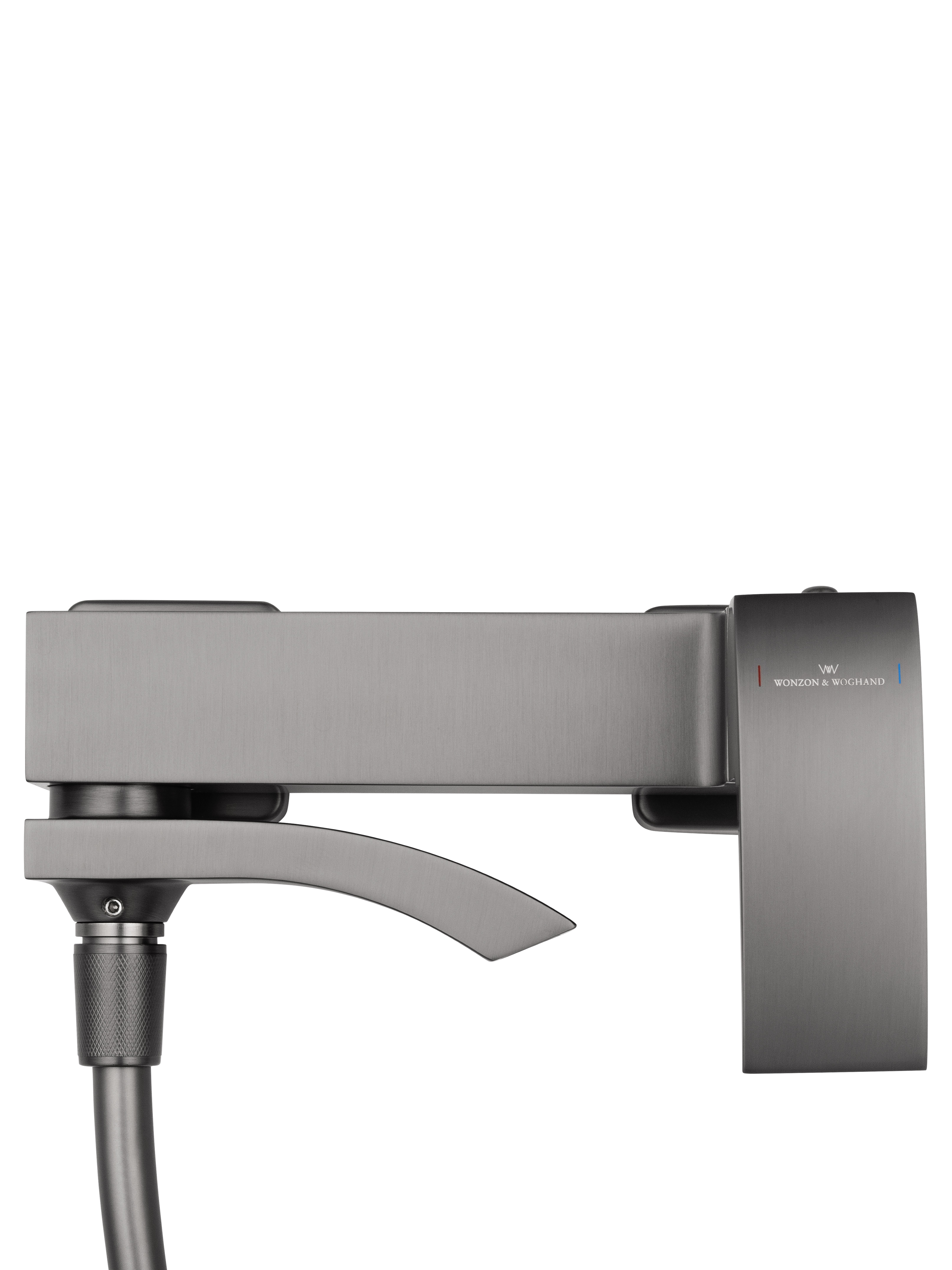 Смеситель для ванны с душем WONZON & WOGHAND FIT, Темный графит (WW-88639009-BGM) - Gidratop.ru изображение