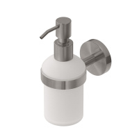 RELAX-SOIS-V-IN Диспенсер для мыла подвесной, стекло, исполнение сатин - Gidratop.ru изображение