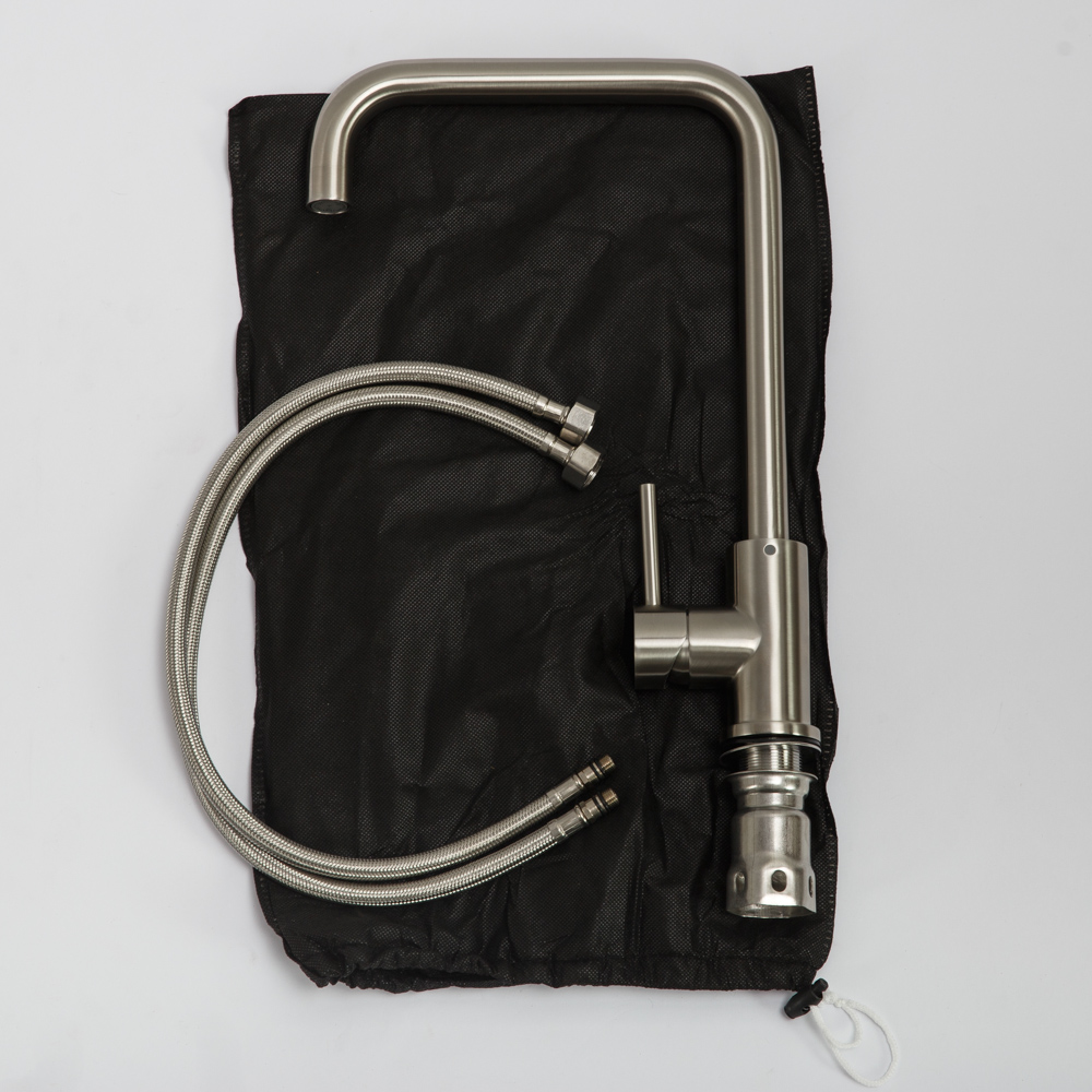 Смеситель для кухни, нержавеющая сталь, исполнение сатин BB-LAM03A-IN - Gidratop.ru изображение