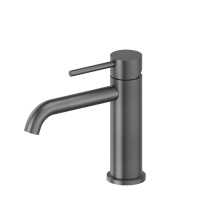 Newform X-STEEL 316 Смеситель для раковины на 1 отверстие без донного клапана, излив 145мм, цвет: PVD Brushed gun metal - Gidratop.ru изображение