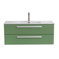 ECO-CER-N База под раковину подвесная с двумя выкатными ящиками, фисташковый софт, 1200x457x500, ECO-CER-N-1200-2C-SO-PS-P - Gidratop.ru изображение