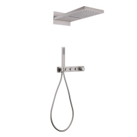 Душевая система ABBER Rund AF8752SP скрытого монтажа без излива, термостат, сатин - Gidratop.ru изображение