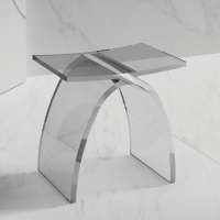 Стульчик для ванной прозрачный ABBER Kristall AT1739Perle - Gidratop.ru изображение