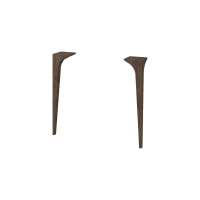 Ножки для шкафчика, комплект 2 штуки, высота 39 см, дерево 40316 Noce, 8,5x8,5x39 - Gidratop.ru изображение