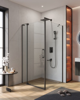 Душевой уголок CEZARES SLIDER-AH-1-100-90/100-C-NERO - Gidratop.ru изображение