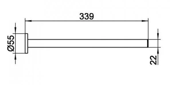 Полотенцедержатель Keuco Plan 14923 010000 34 см, одинарный, хром - Gidratop.ru изображение